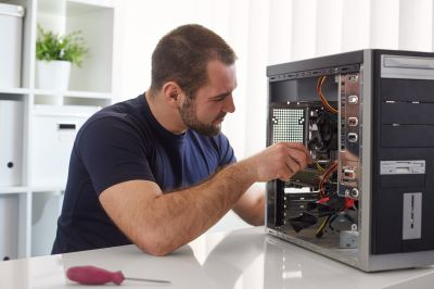 IT Technician Performing Installation